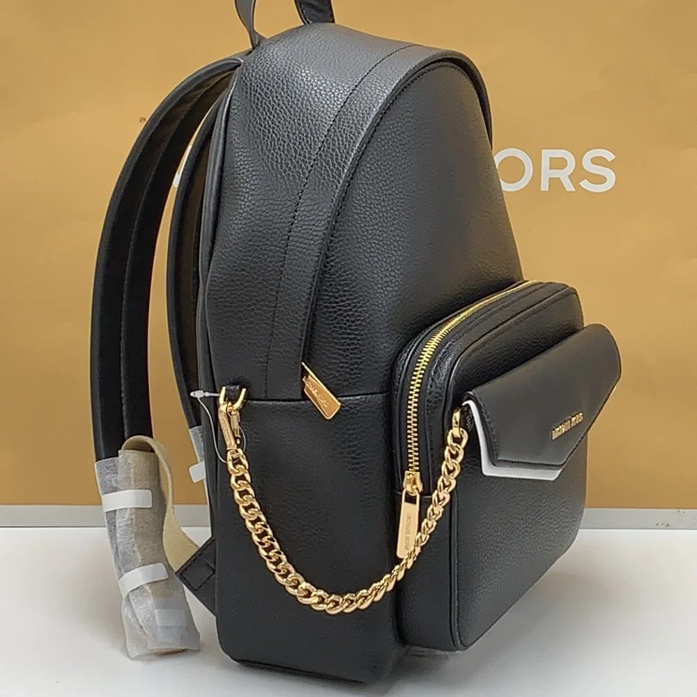 MICHAEL KORS BLACK COLOR Maisie Medium Pebbled Leather 2-in-1 Backpack